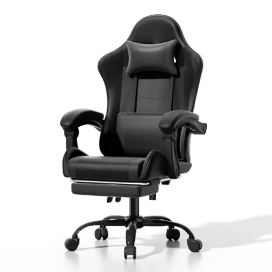 Gaming Chair - Ergonomic Gaming Chair with Footrest for