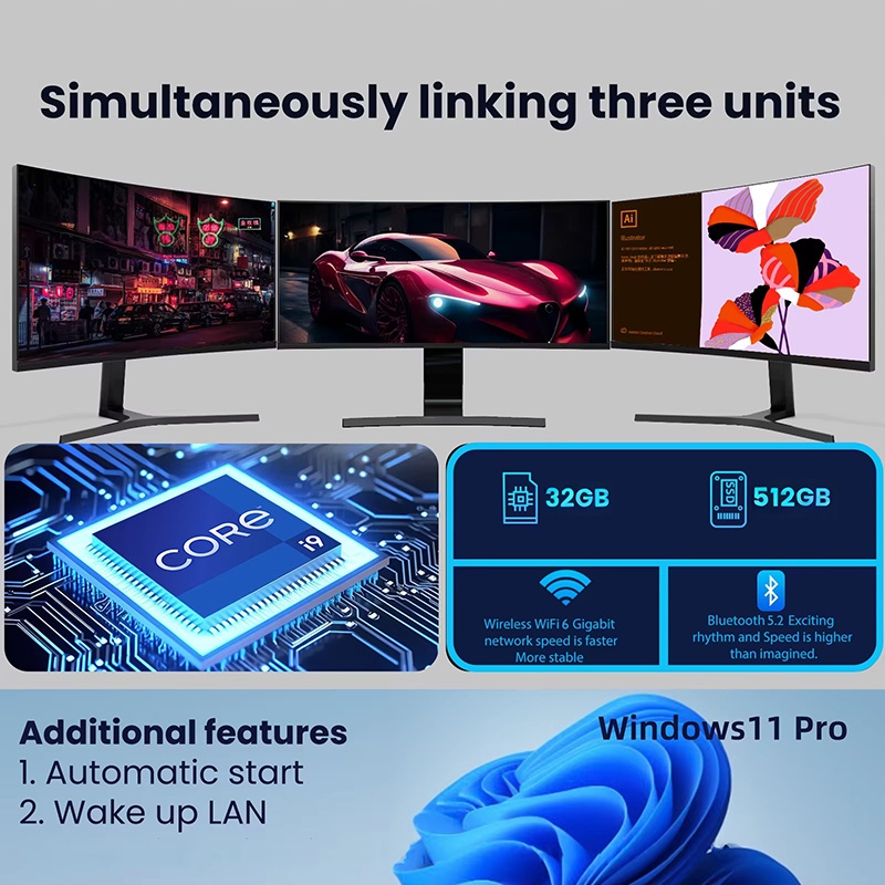 MINI PC Windows 11 Pro Core I9 - огляд і ціна Pc Gaming I3