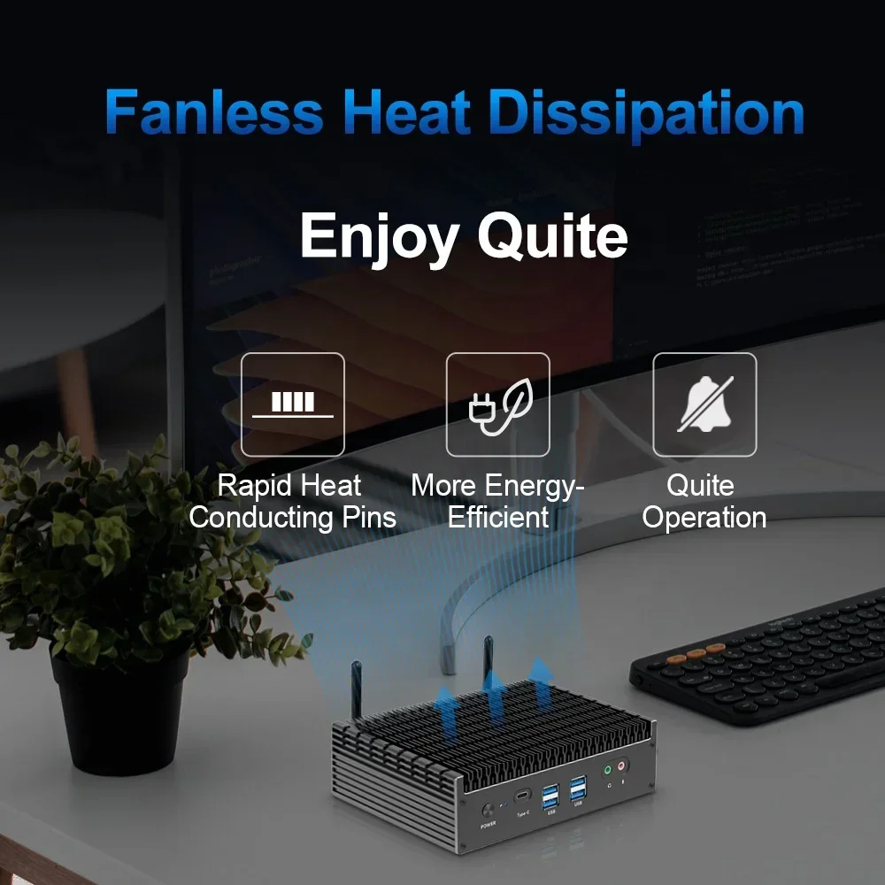 NEW Fanless Mini Gaming PC Bar - огляд і ціна Pc Gaming I3