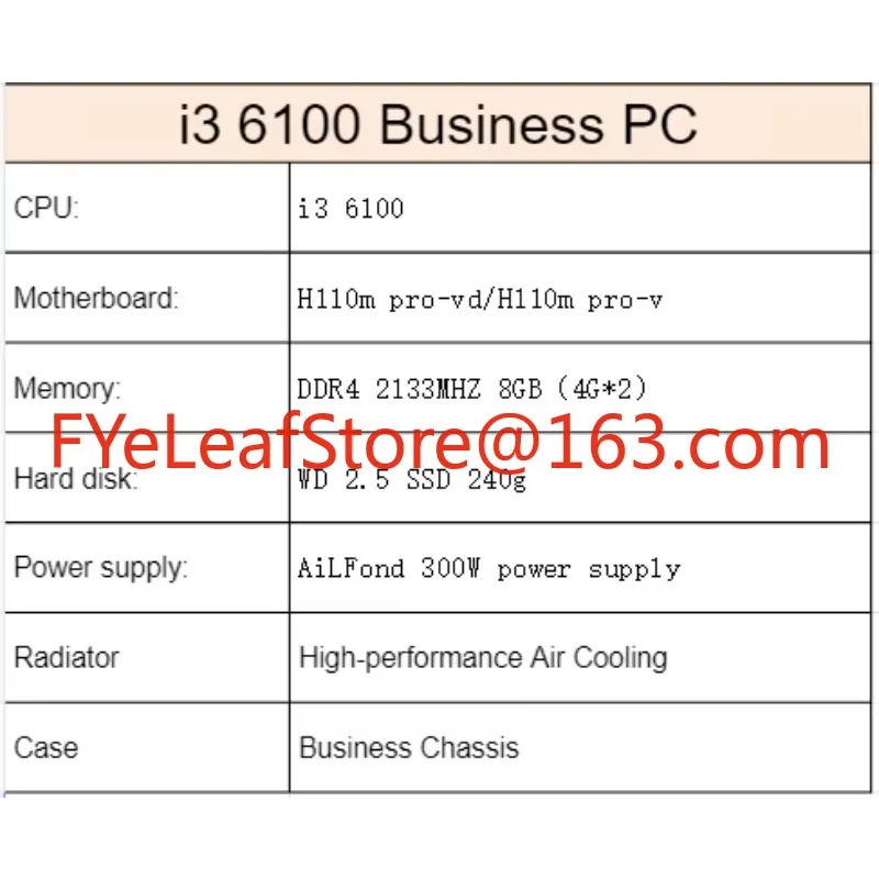 i3 6100  full gaming pc custom - огляд і ціна Pc Gaming I3