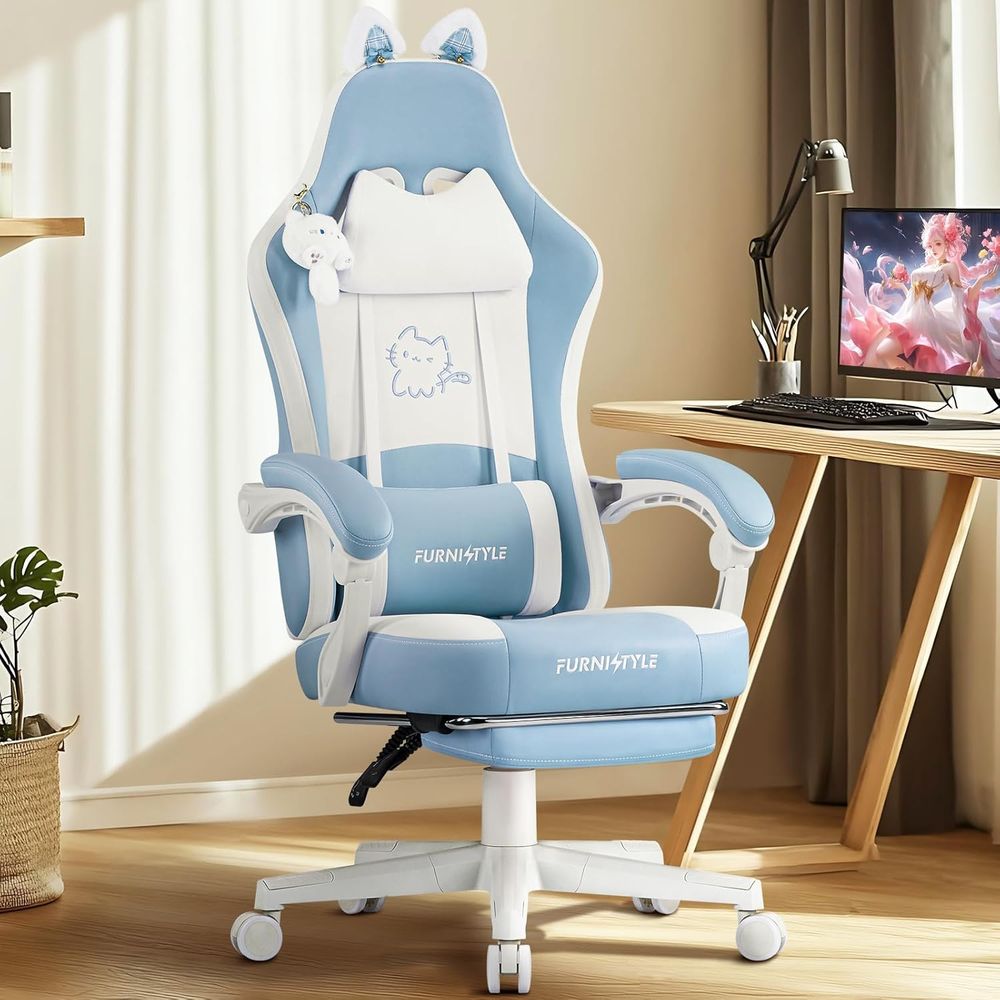 Ergonomic Blue/White Gaming Ch - огляд і ціна Gaming Chair